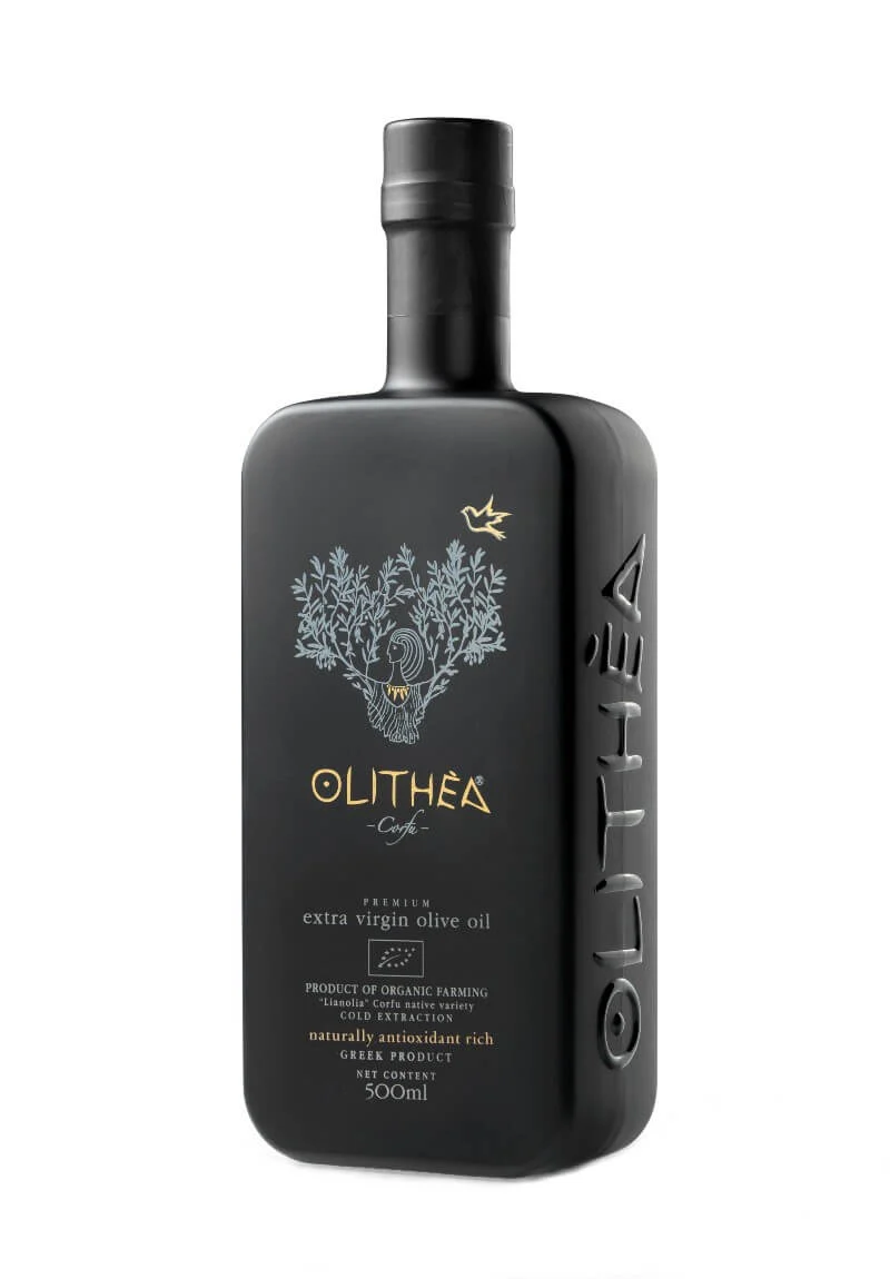 Olithea Bio-Olivenöl 500ml: Reich an Polyphenolen, niedrige Säure. Höchste Qualität aus Korfu - Schutz für Blutfette. Von der Quelle bis zur Flasche.