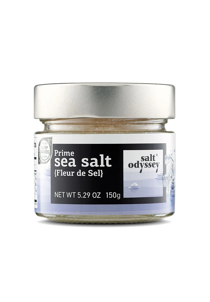 Salt Odyssey Fleur de Sel - Hand-Harvested Sea Salt Flakes - 150g - Premium Finishing Salt