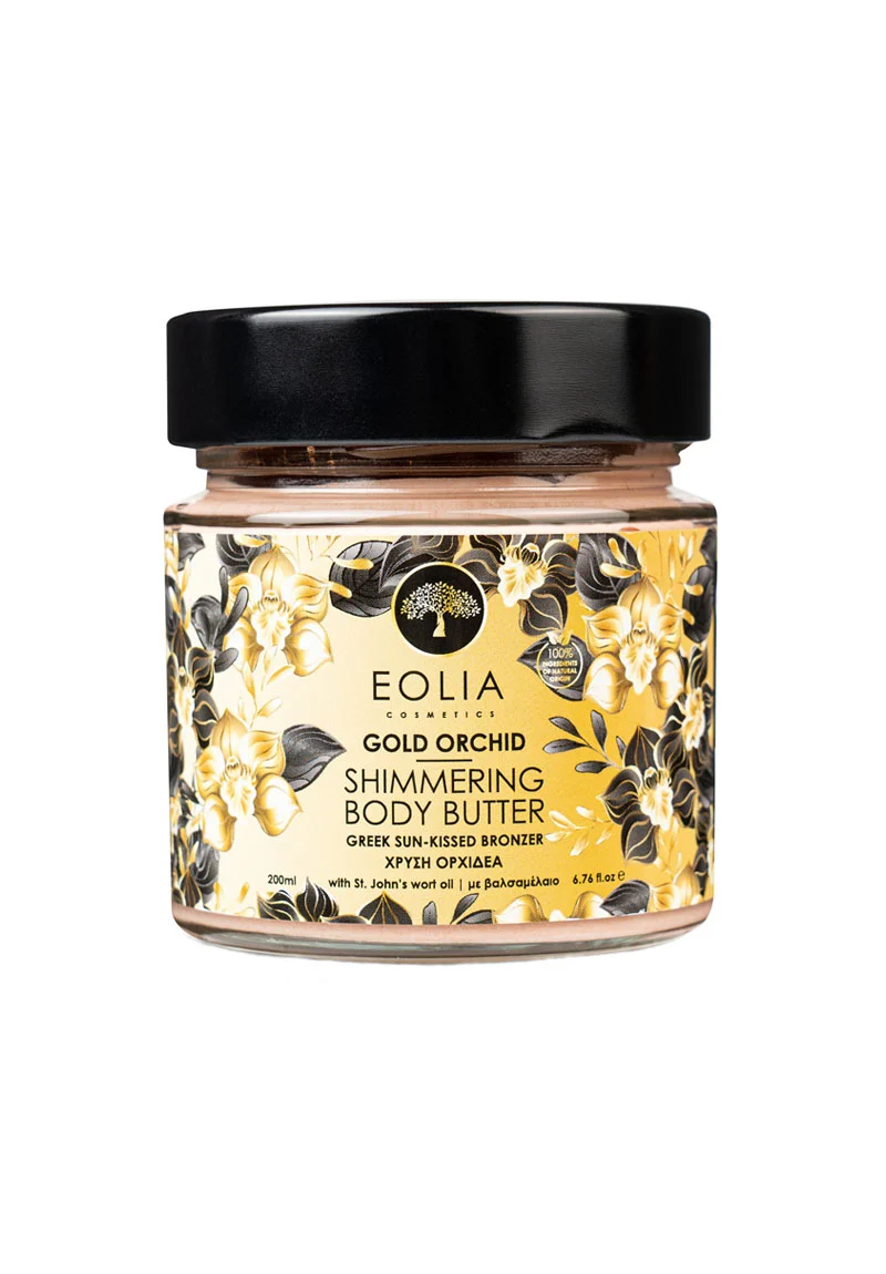 Eolia Natural Cosmetics Körperbutter Goldorchideen Bronzer 200ml. Natürliches Produkt für strahlende Haut.