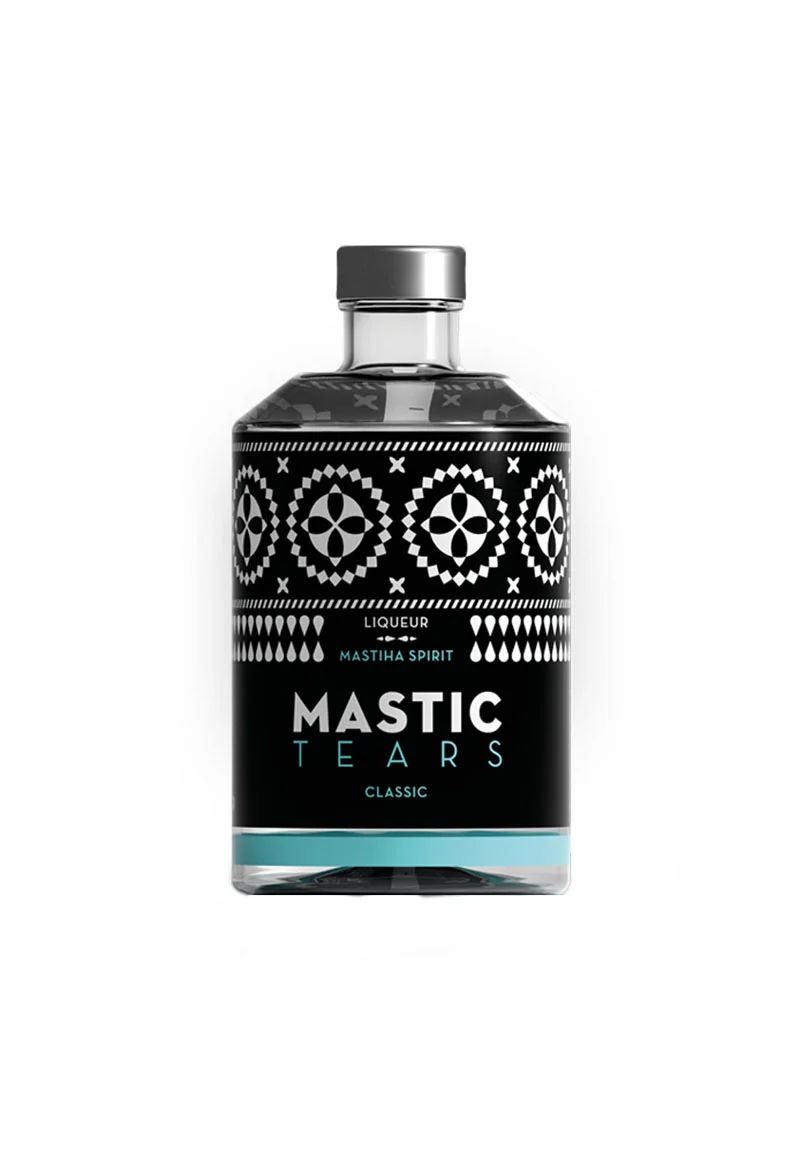 Eine Flasche Eva-Distillery Liqueur Mastic Tears Classic.